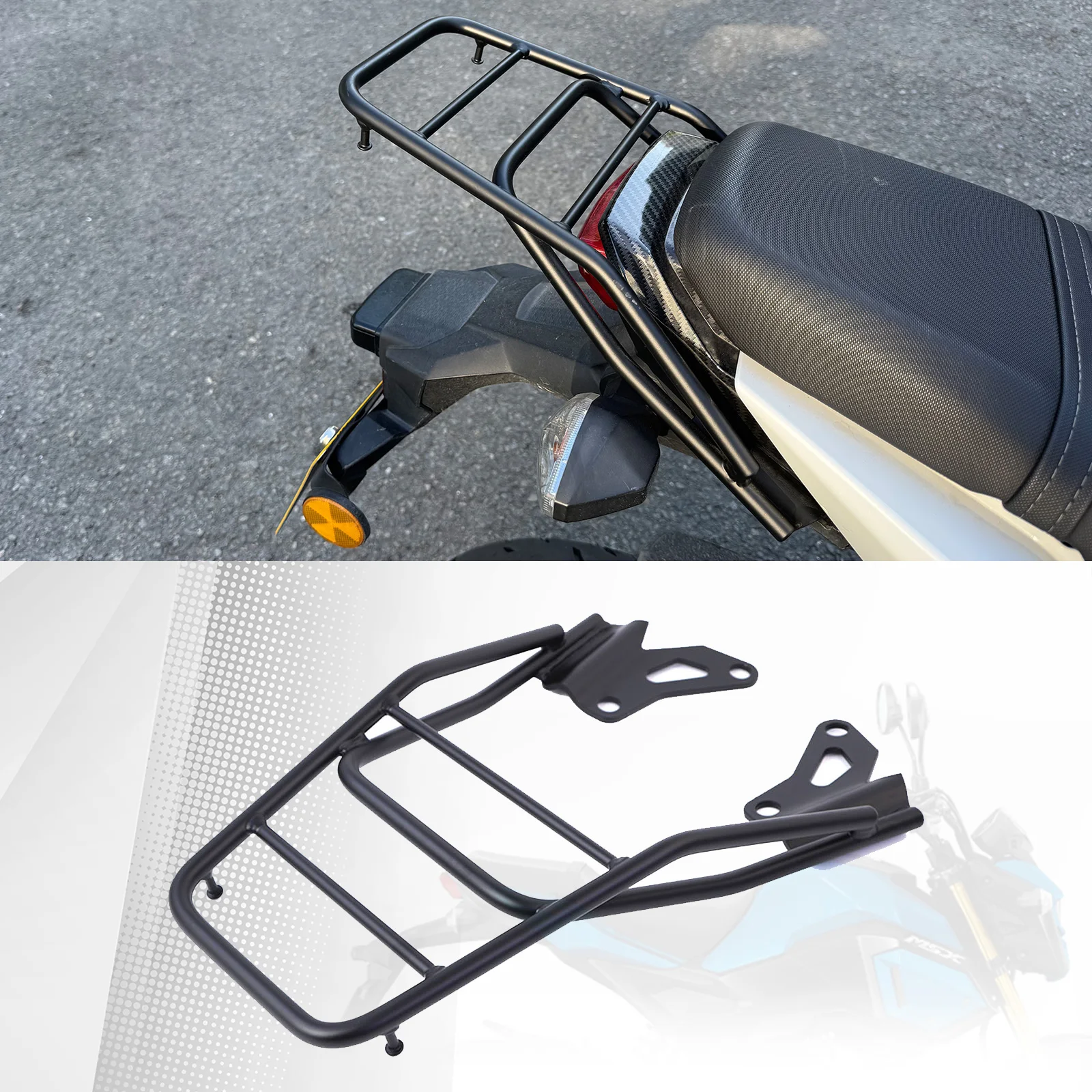 

OEM Thickened Motorcycle Luggage Rack in Heavy Iron Material Compatible with Honda Grom Msx 125 SF 2017-2020