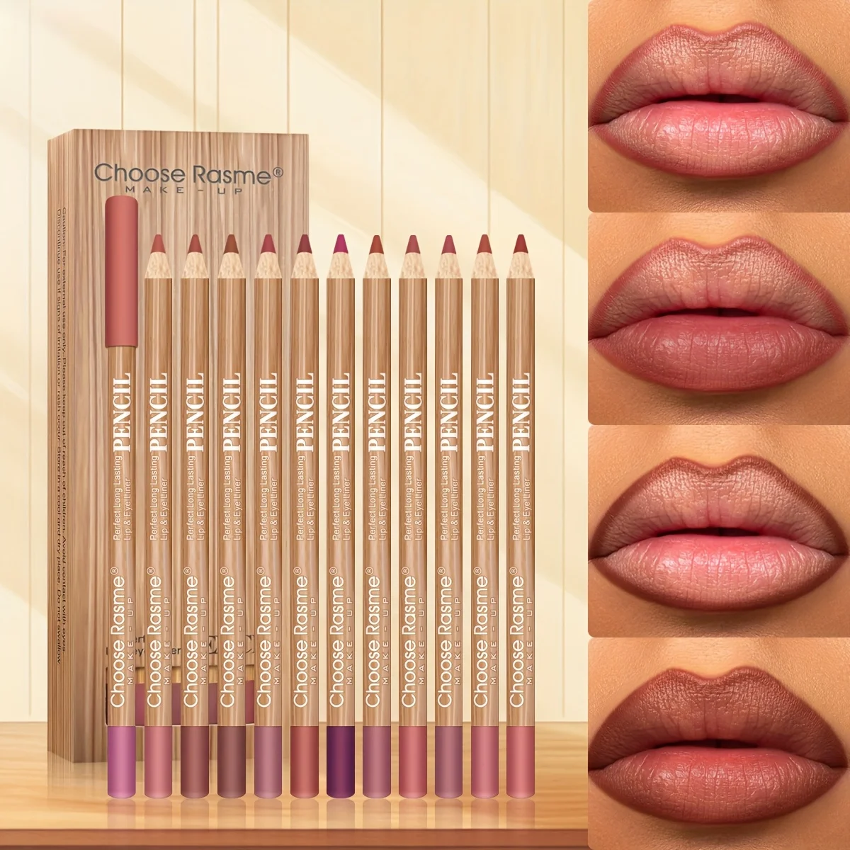 12-kleuren langdurige lipliner |   Gladde textuur |   Mollige lippen |   Langdurig en veegvast