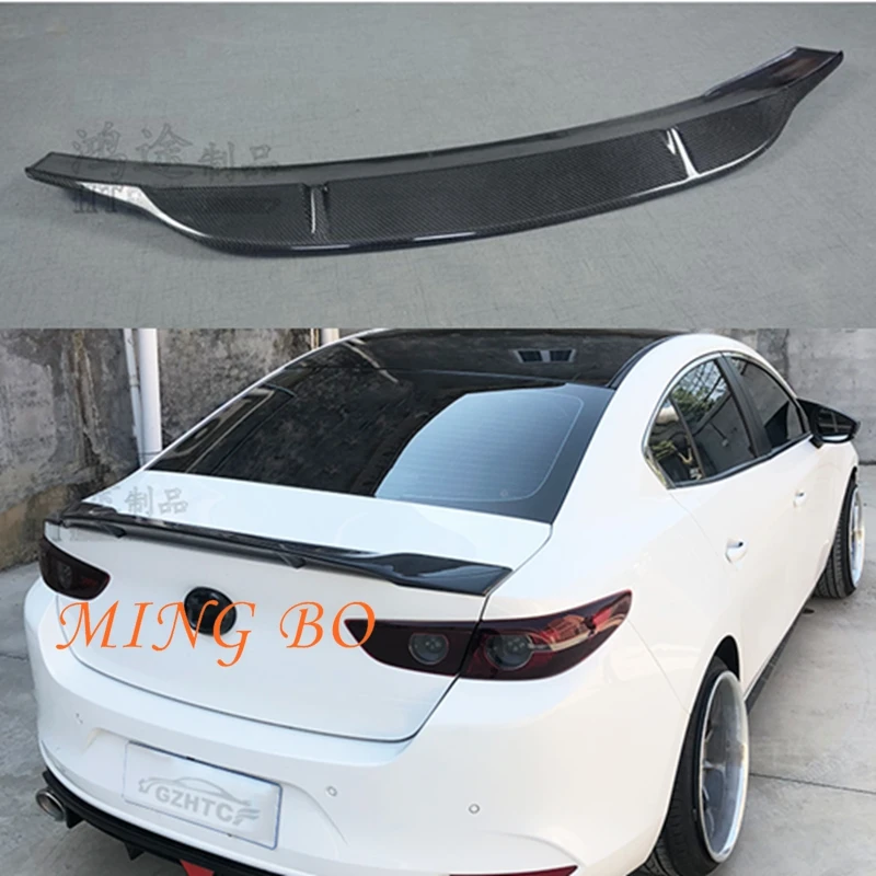 FOR  Mazda 3 Axela 2020-2021 R Style Carbon fiber FRP Rear Spoiler Trunk wing