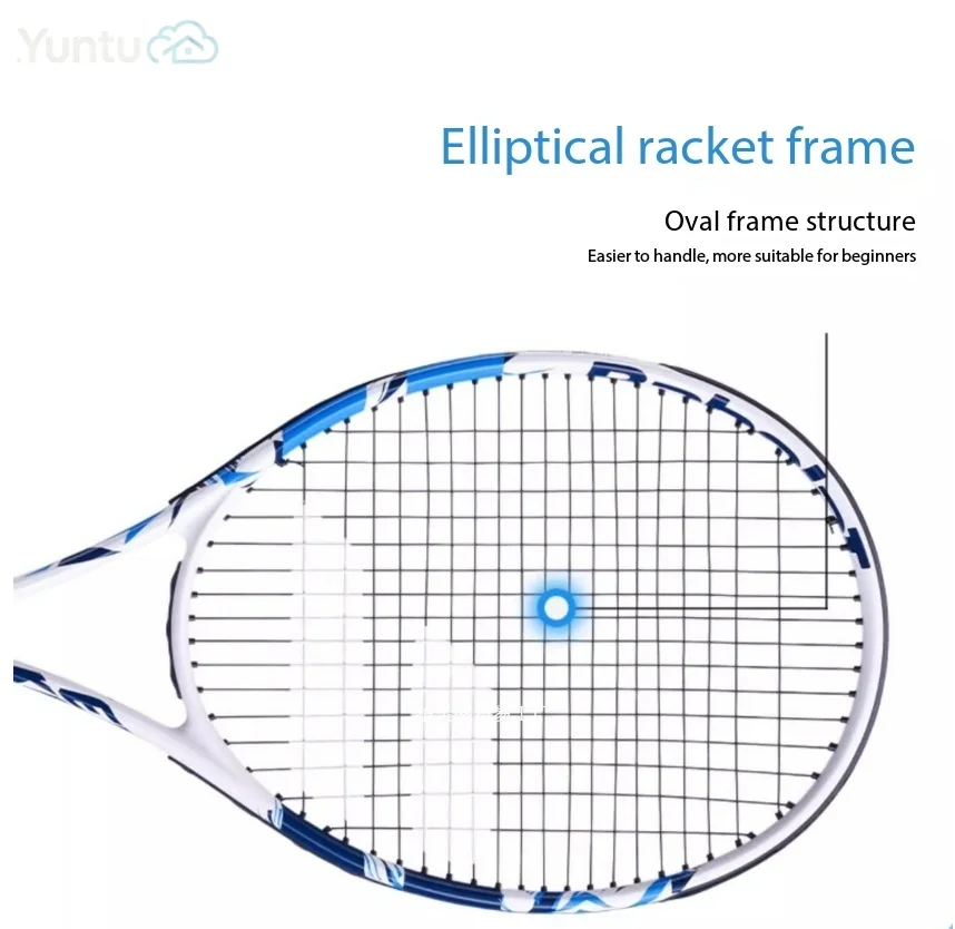 Carbon‑composite Integrated Tennis Racket 270‑275g Lightweight Tennis Racquet for BeginnerTraining Pre‑strung 102‑105 sq.in