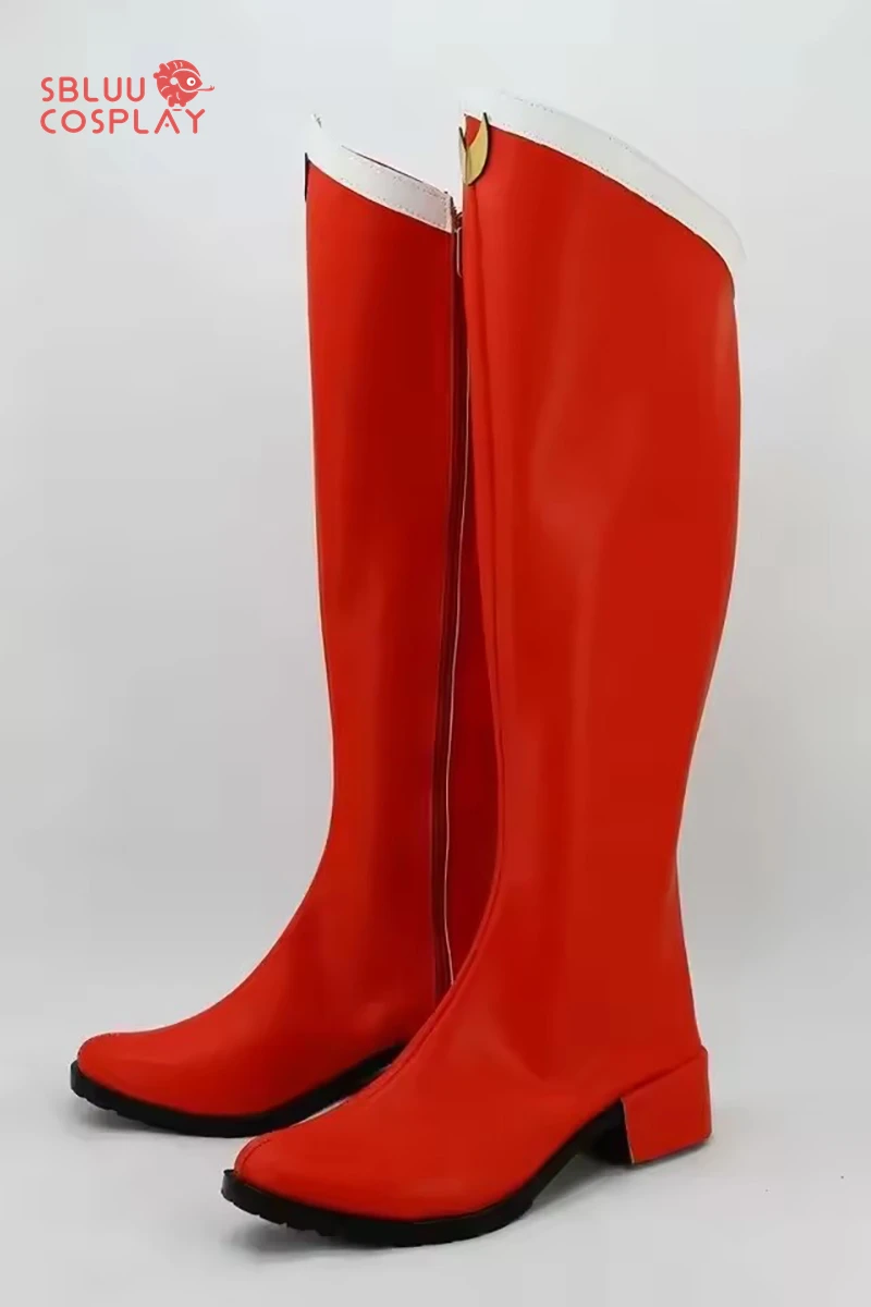 SBluuCosplay Tsukino Usagi – chaussures de Cosplay rouges, bottes sur mesure, accessoire de fête d'halloween