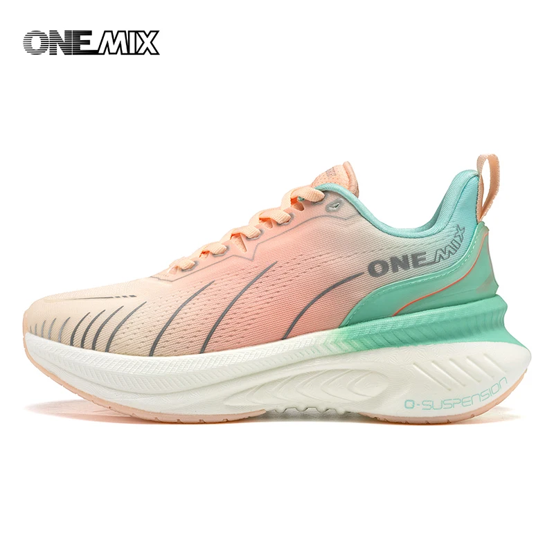 ONEMIX Women Sneakers Black Breathable Running Shoes for Woman 2024 Designer Free Shipping Pink Fashion Damping Sports Shoes