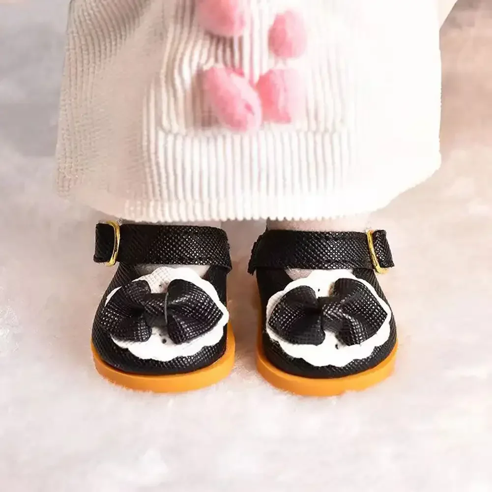 Mini Cute Bow Leather Shoes Suitable for 20cm Cotton Doll Princess Shoes Toys Casual Bow Shoes Dolls Accessories DIY Doll Toys