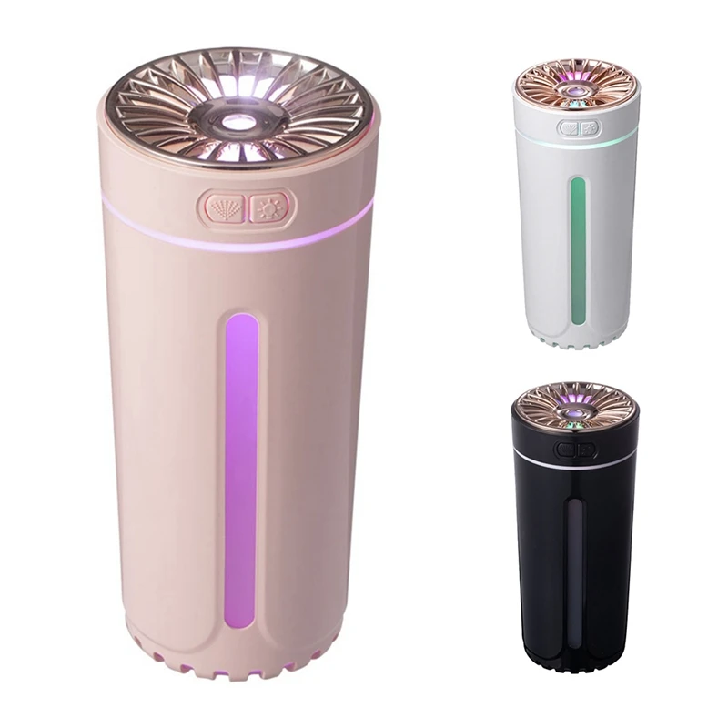 

Wireless Air Humidifier Colorful Lights Mute USB Fogger Purifier 800Mah Rechargeable Cool Mist Maker For Car