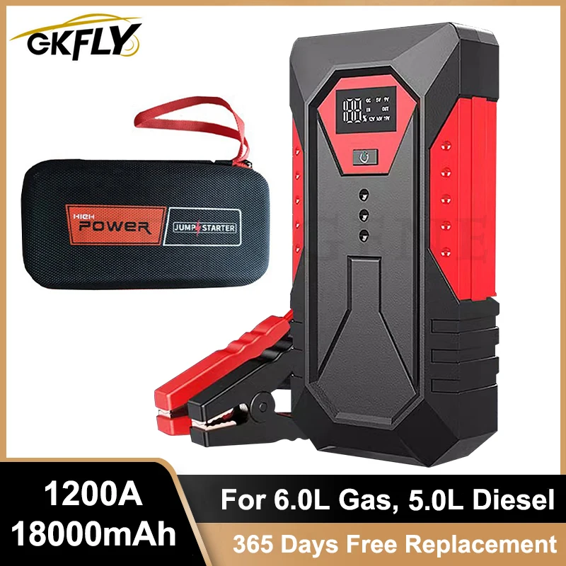 18000mAh Power Bank Portable Car Jump Starter Car Booster Charger Emergency Booster 12V Starting Device for Petrol Diesel Car