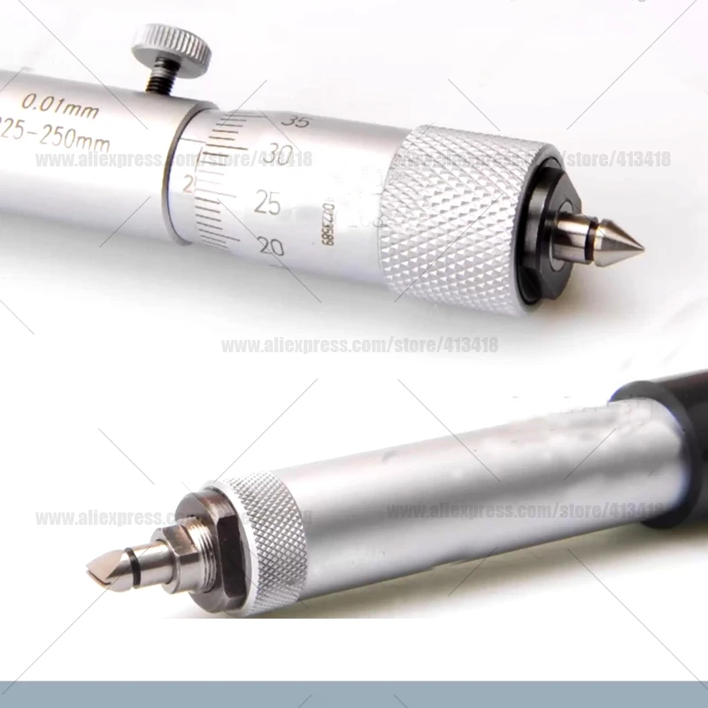 Micrômetros internos XIBEI com ancônes intercambiáveis 75-100mm 100-125mm usados para medição de rosca britânica