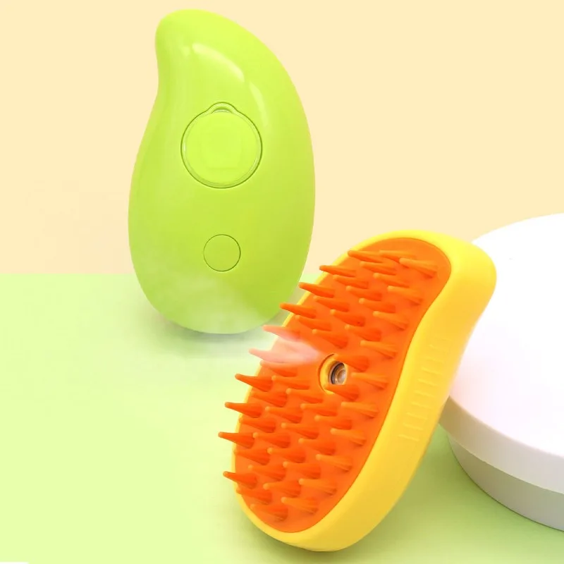 Brosse à Vapeur Électrique Douce pour Chat et Chien, Peigne en Silicone pour Animaux de Compagnie, Épilateur, Énergie, Baignoire, Fournitures de Toilettage