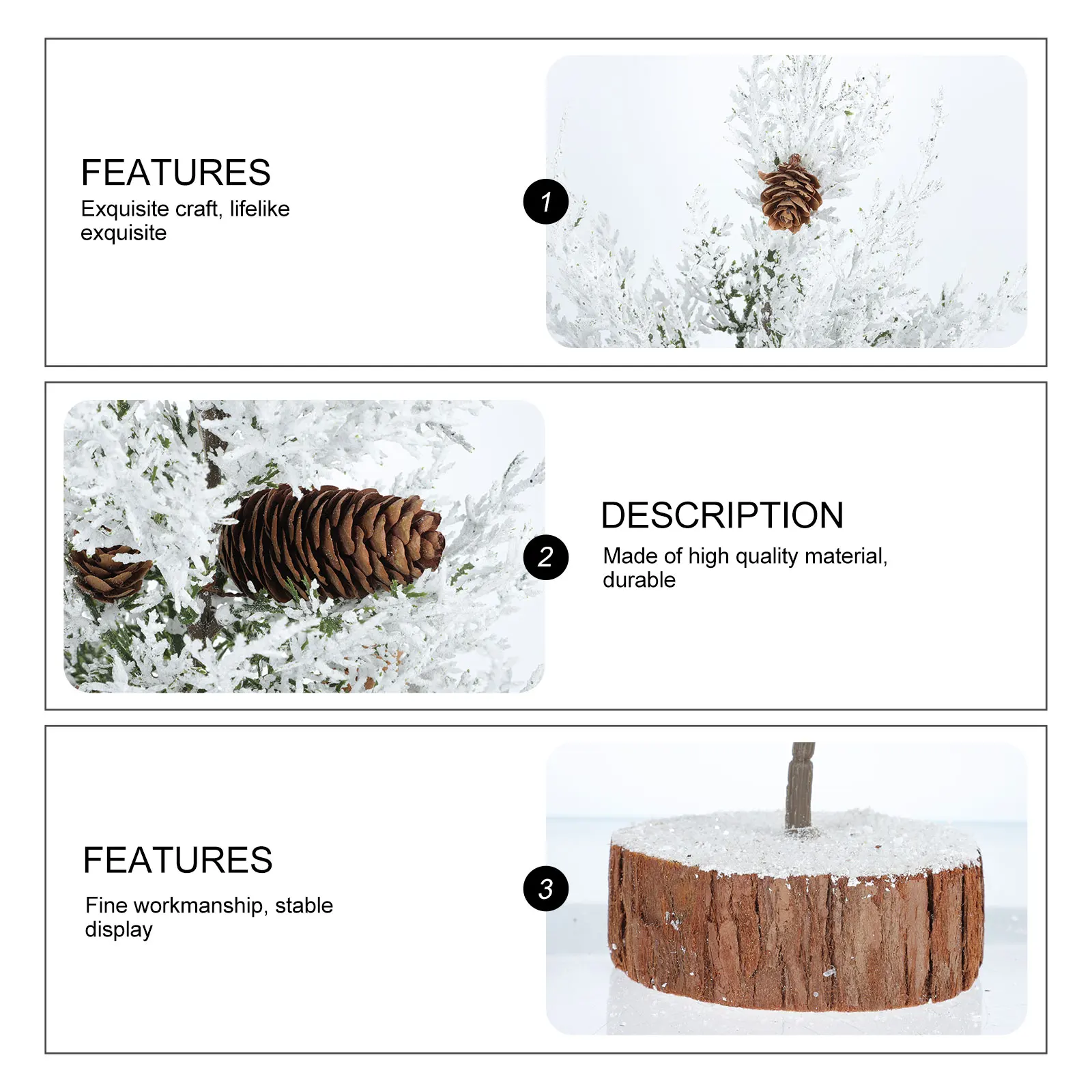 

Christmas Tree Ornaments Outdoor Decorations Decorative Tabletop Trees Pine for Fake Plant Shopping Mall Cotton Kitchen