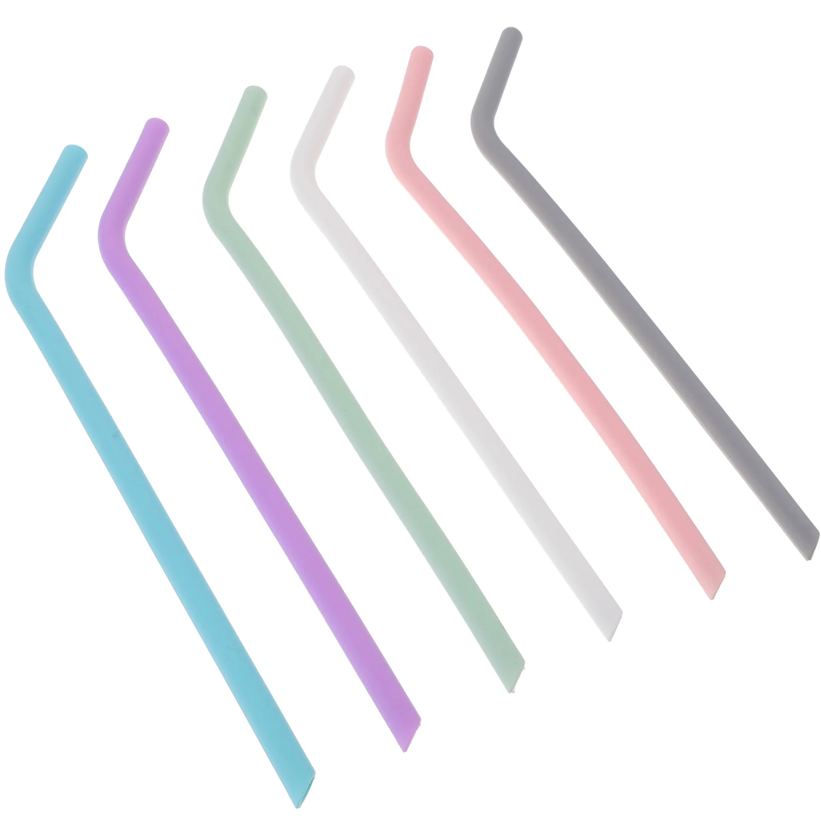 

Silicone Straw Set Drinking Straws Reusable Smoothie for Cocktails Water Thin Party