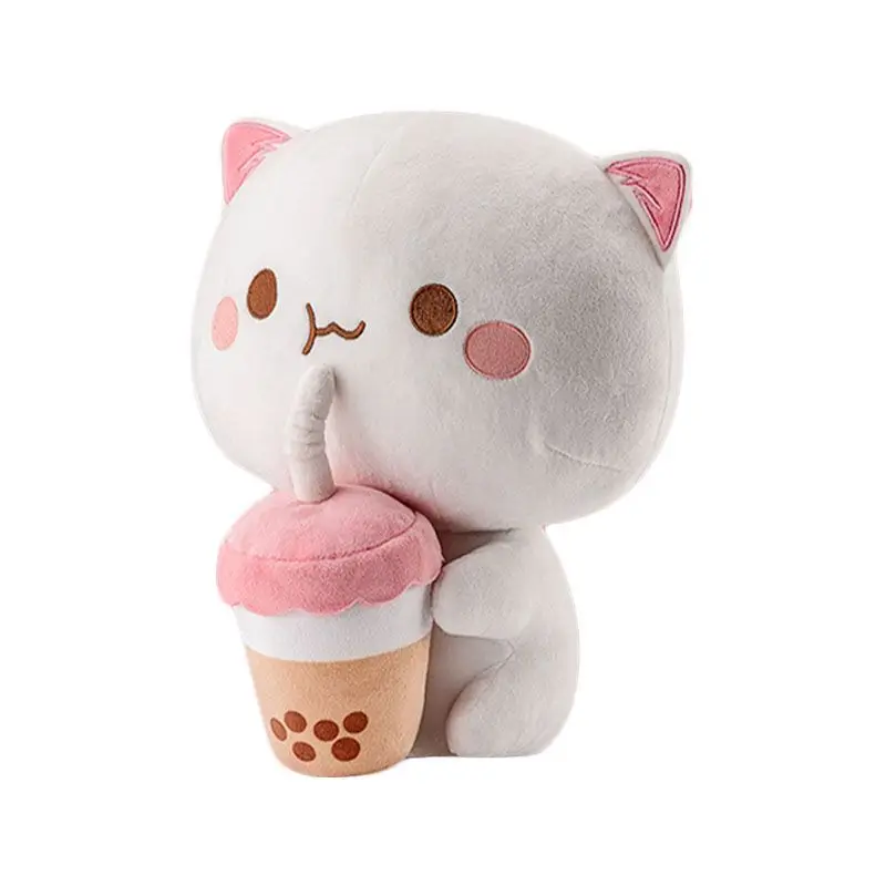 Cute Peach Cat Plush Toys for Children, boneca de pelúcia, travesseiro animal, decoração do lar, presentes de aniversário para meninas, 30cm