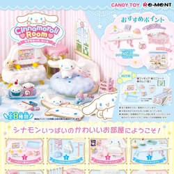 RE-MENT Sanrio Cinnamoroll Room Anime Figure Gashapon Capsule Candy Toy Bathroom Sofa Furniture Miniature Decoration Kids Toys