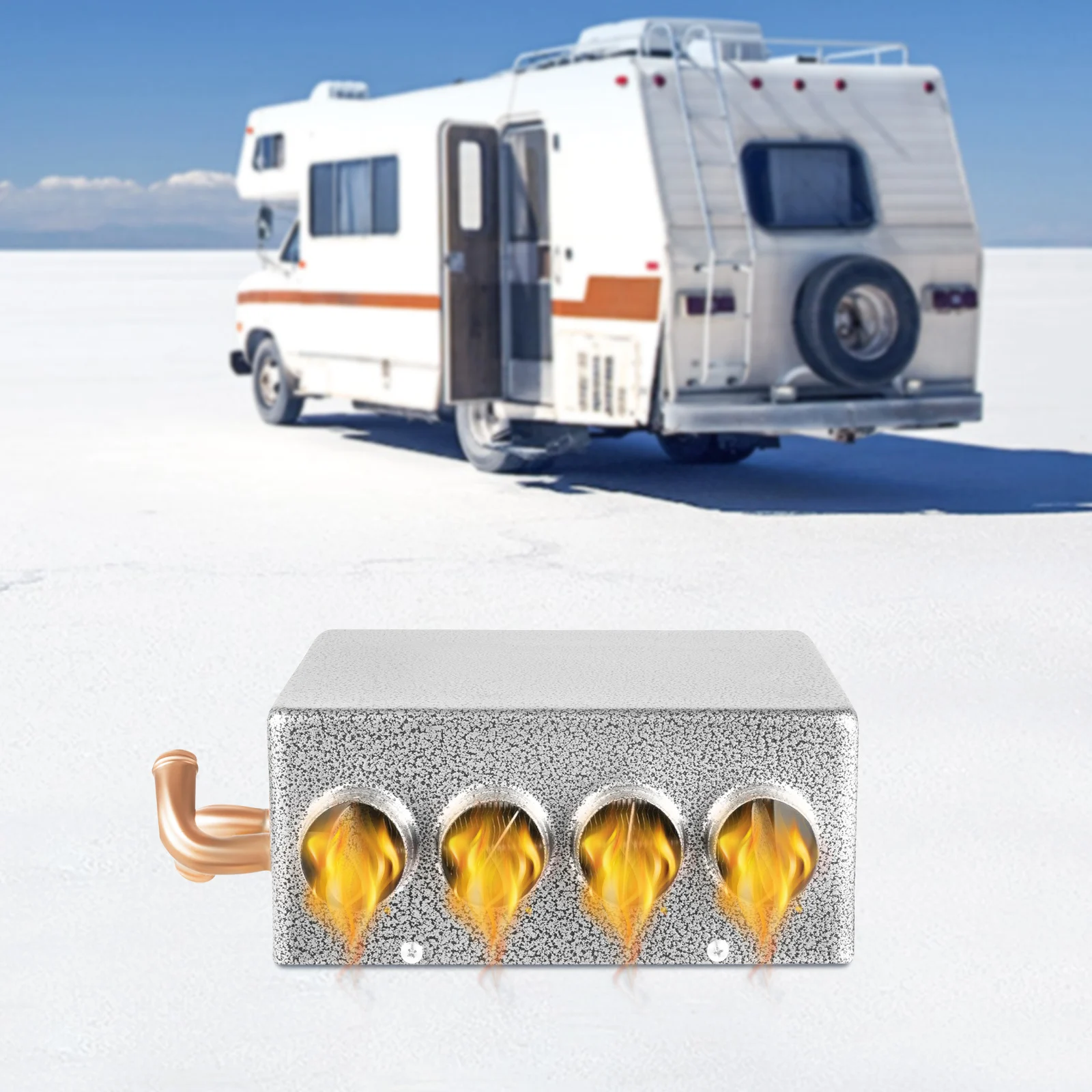 

Прочный, простой в установке, универсальный обогреватель под приборной панелью, 12 В, размораживатель с переключателем скорости, 4 порта, быстрый нагрев, размораживание для автомобиля, грузовика, автофургона