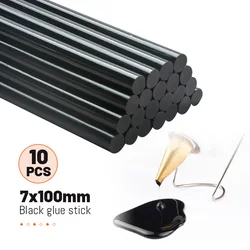 Bâtons de colle thermofusibles noirs pour odorà colle, outils de réparation automatique, débosselage de voiture, outil de réparation manuel sans peinture, bricolage, 10 pièces, 20 pièces, 50 pièces, 7x100mm