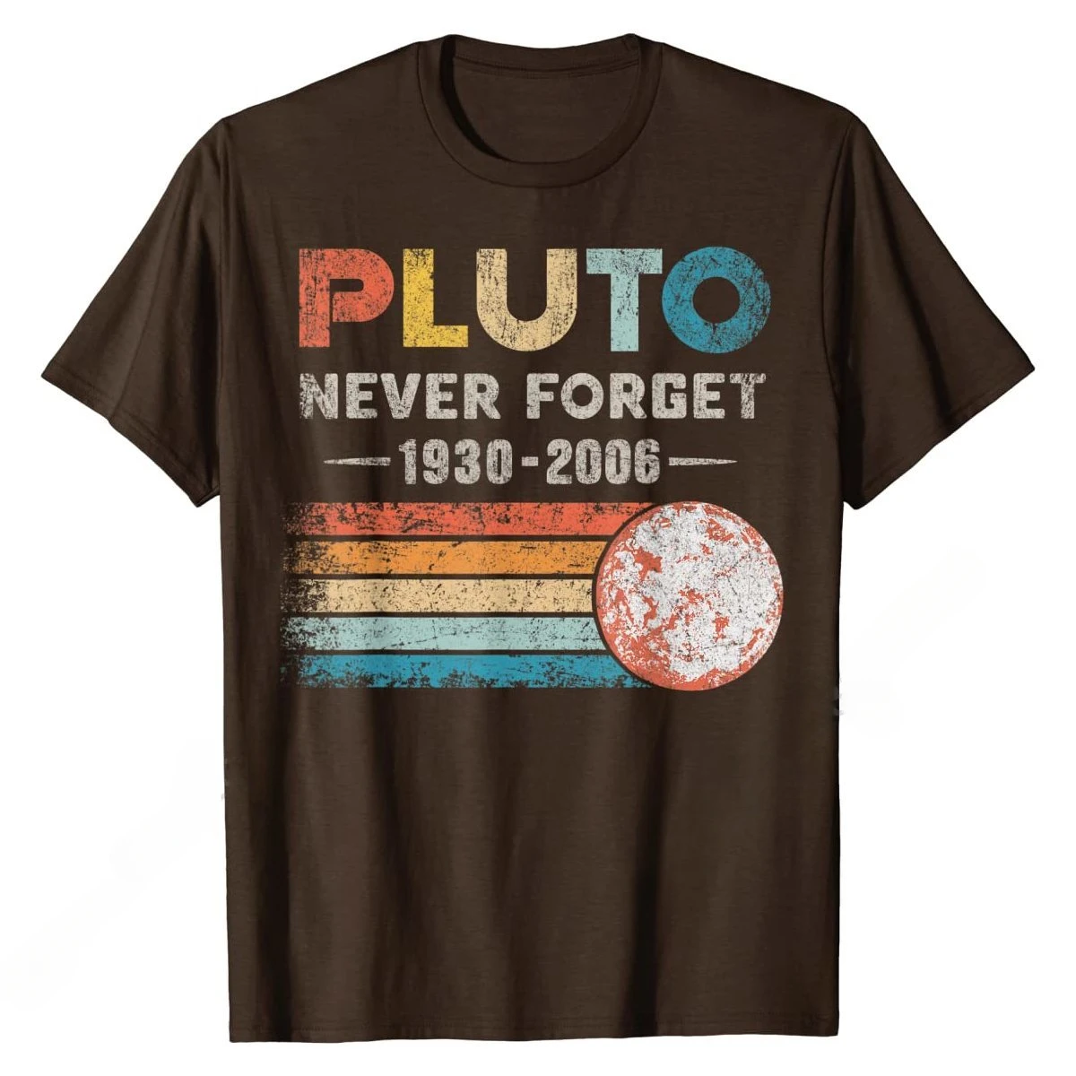 Camiseta de Pluto Never Forget para hombre, Camisa ajustada de algodón con estampado divertido Vintage, regalo de cumpleaños, 1930 - 2006