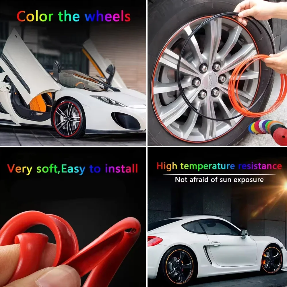 Wheel hub protection ring, multiple colors, wheel hub modification decoration strip, personalized modification accessories