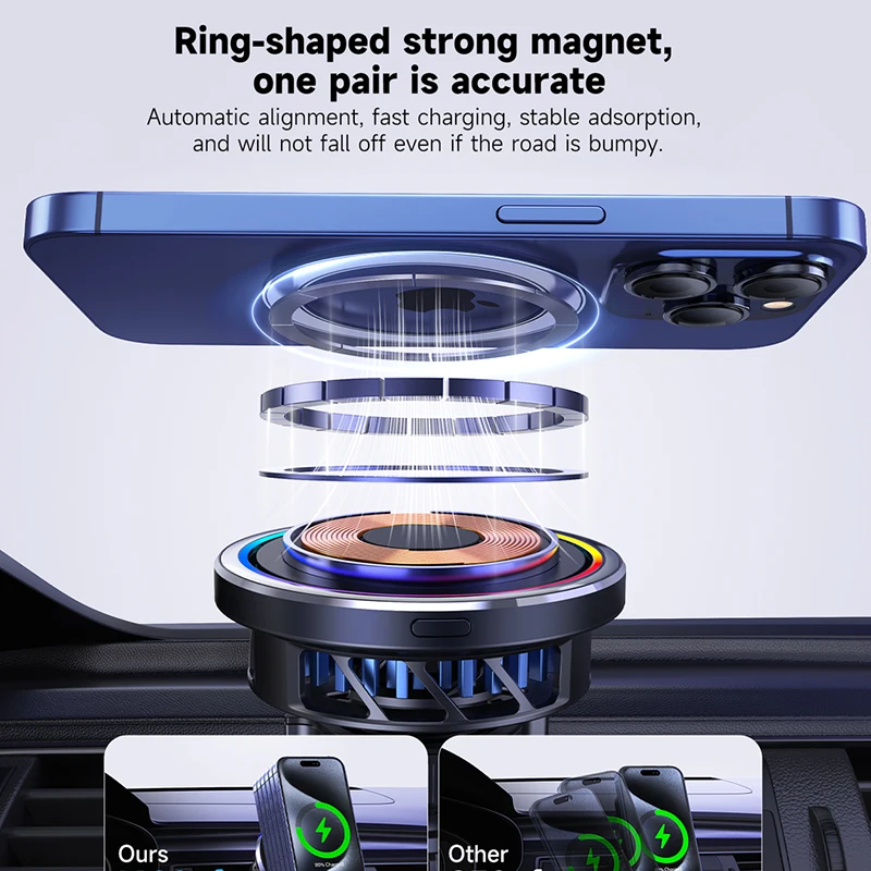 support-de-telephone-pour-grille-d'aeration-avec-refroidissement-rgb-chargeur-sans-fil-magnetique-qi2-25w-pour-voiture-compatible-iphone-17-16-15-14-13-12-pro-max-charge-rapide