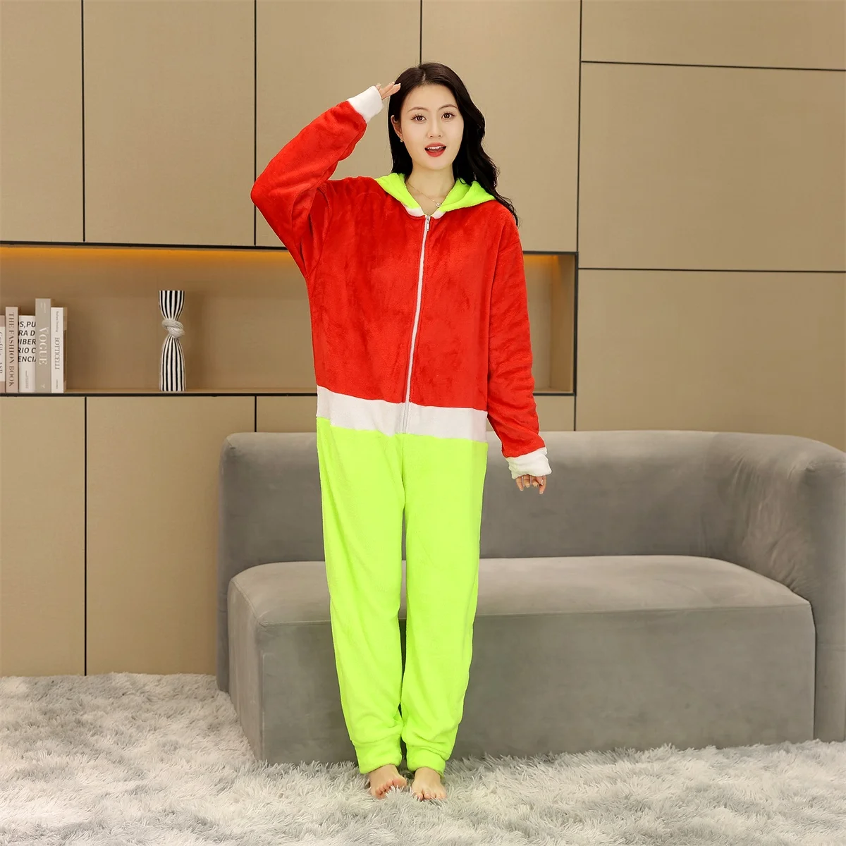 كرنفال Kigurumi Grinci منامة حفلة تأثيري حلي هالوين نيسيس لعبة الكرتون عيد الميلاد ملابس خاصة #4