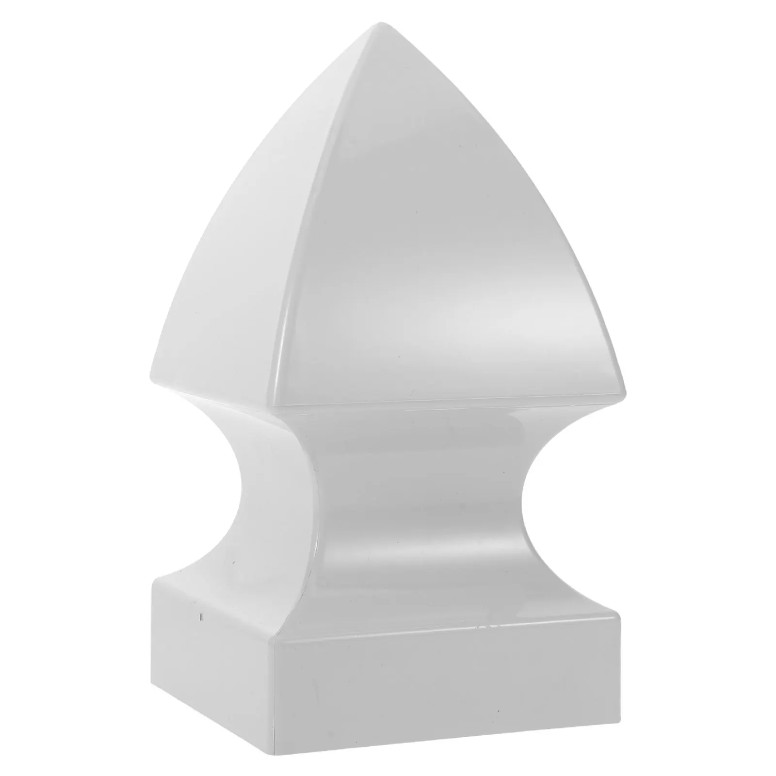 5 Inch Gothic PVC Fence Post Caps Pyramid Post Cover for Stair Railings Outdoor Steps Corner Handrail End Cap Weather Resistant