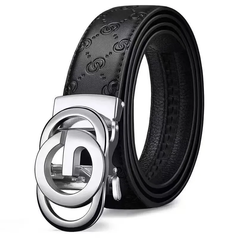 3,5 cm Neue Herren-PU-Gürtel mit Automatikschnalle, Luxusgürtel, Business-Casual, Hochwertiger Designer-Herren-Taillengürtel – Detail 6