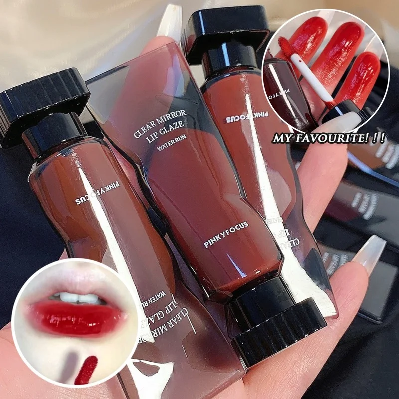 Mirror Lip Gloss Water Shiny Liquid Pigment Lasting Lipstick Matte Velvet Transparent Clay Ice Cube Non-stick Cup Lip Glaze