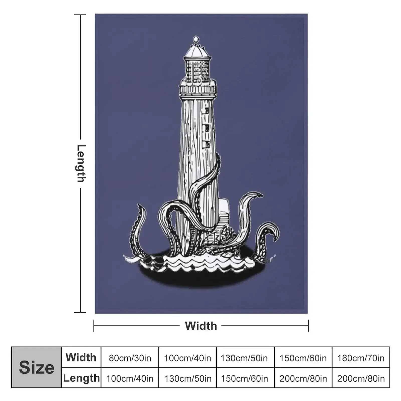 the lighthouse & the kraken Throw Blanket christmas decoration warm for winter Blankets