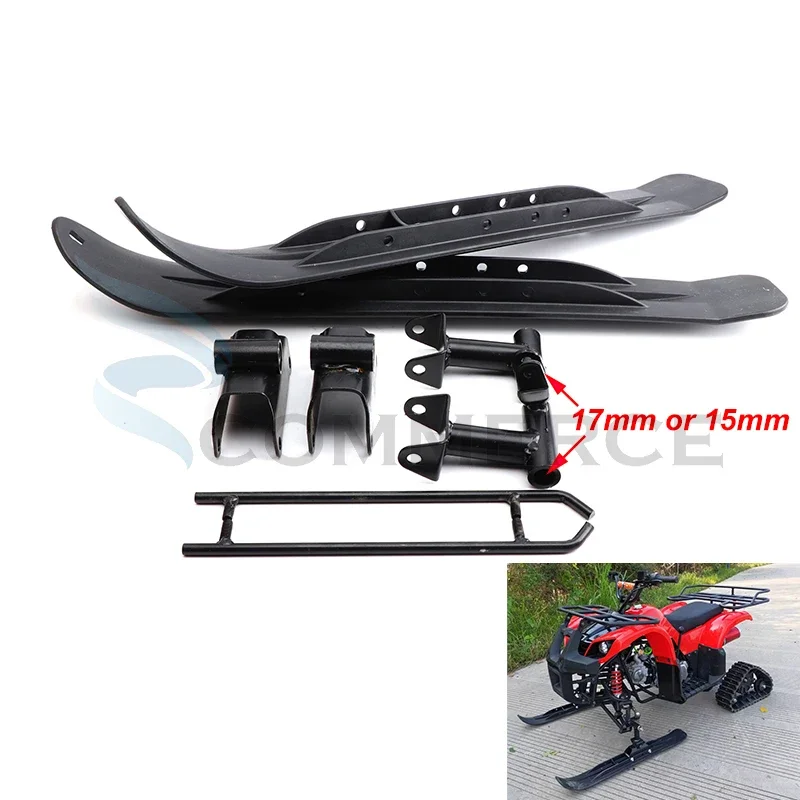 

Black Plastic Skis Kit For ATV Go Kart UTV Buggy Quad Bike sled Snowmobile front wheel Modified Accessories