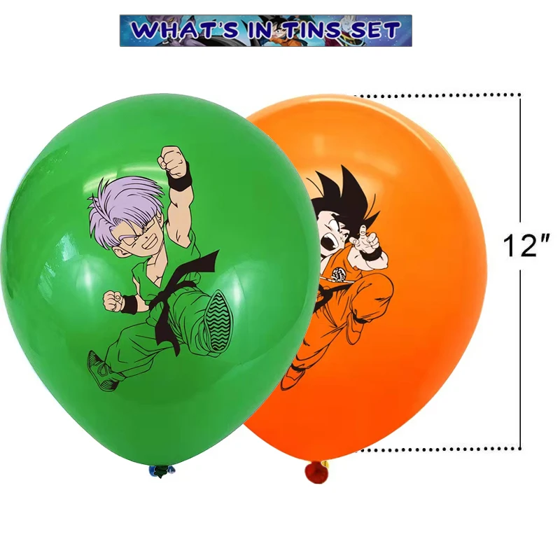 Dragon Ball Latex Balloon para Crianças, Son Goku Party Supplies, Birthday Party Decorações, Brinquedos de Presente, 12 