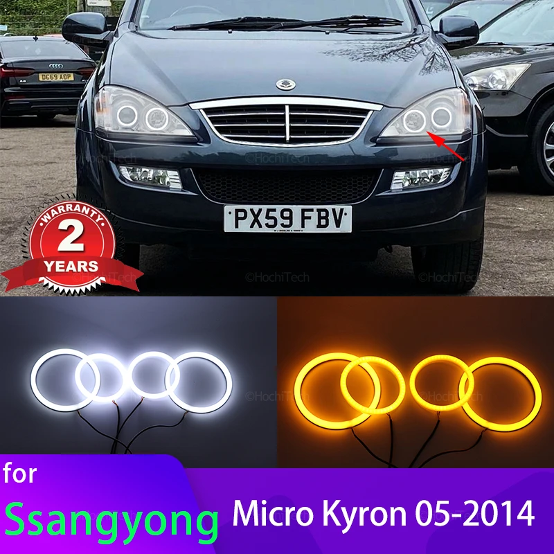 

Switchback Cotton Light Halo Ring DRL LED Angel Eyes Kit For SsangYong Micro Kyron 2005-2014 Car-styling Cars Headlight Retrofit