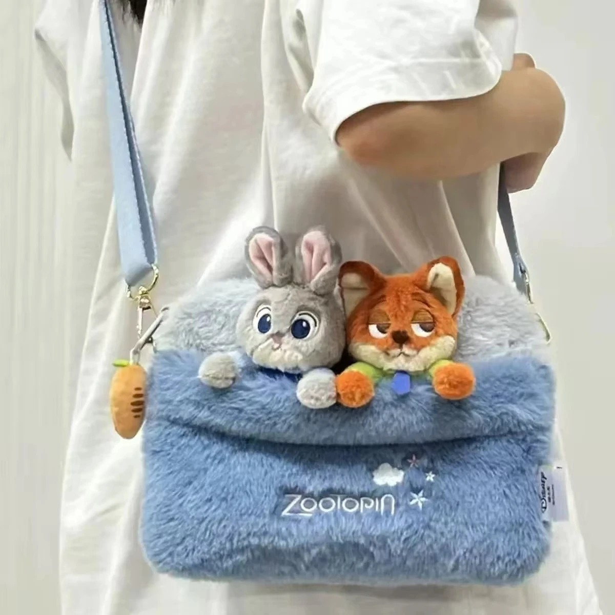 

Cartoon Judy Nick Disney Anime Zootopia 2 Crossbody Bag Doll Large Capacity Hand-Held Backpack Gifts Shouder Bag Zipper Handbag