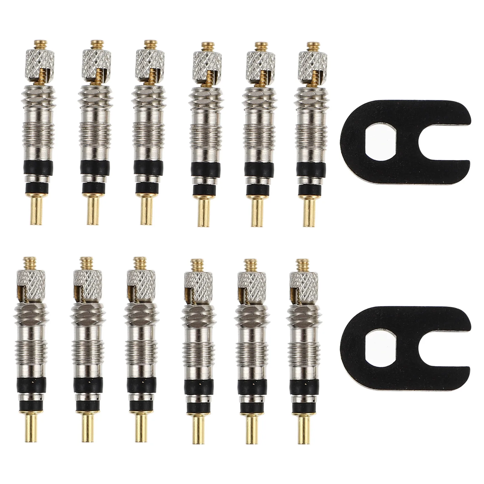 

12pcs French Valve Core Removable Tubeless Stem Injector Tire Repair Tool Alloy Bicycle Accessories