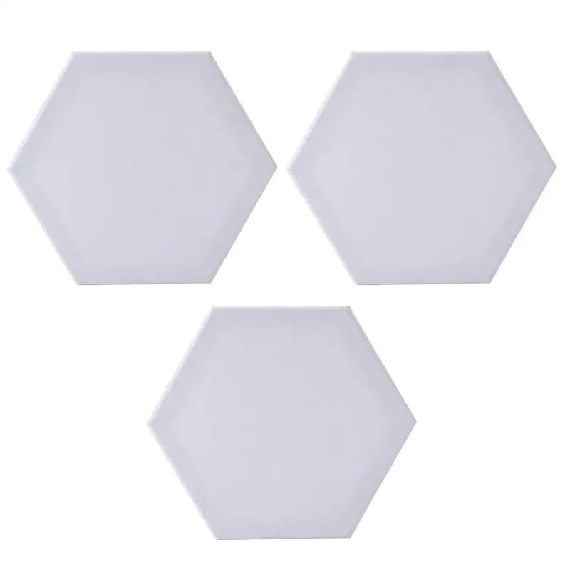 

3Pcs Hexagon Cotton Drawing Board Thicken Art Painting Board Artist Canvas Board Art Oil Paint Canvas Sketchpad White 12.5cm