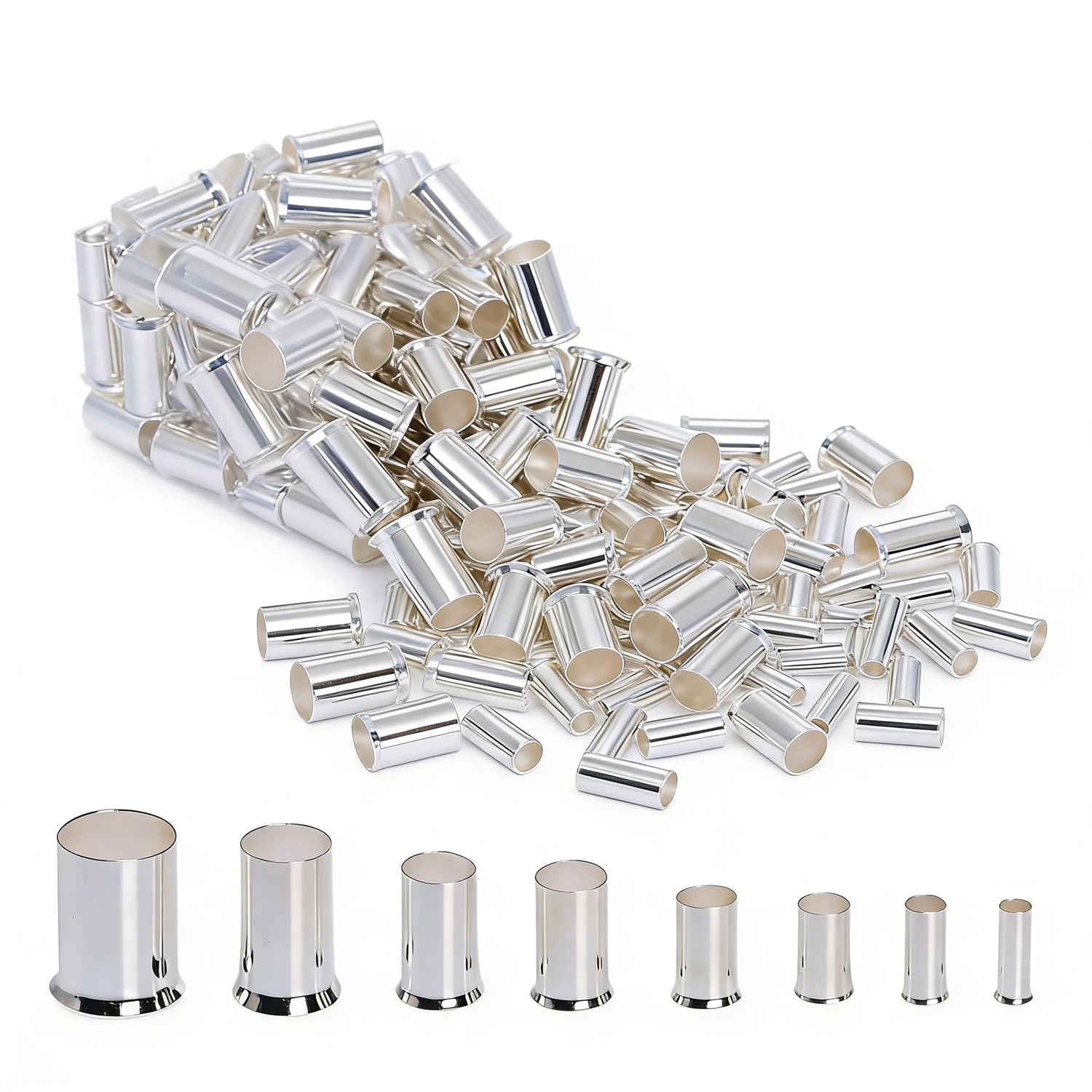 0.5mm2-6.0mm2  Tin-coated Copper Material Uninsulated Terminal Bootlace Ferrules Cord End Electrical Cable Crimp Connector