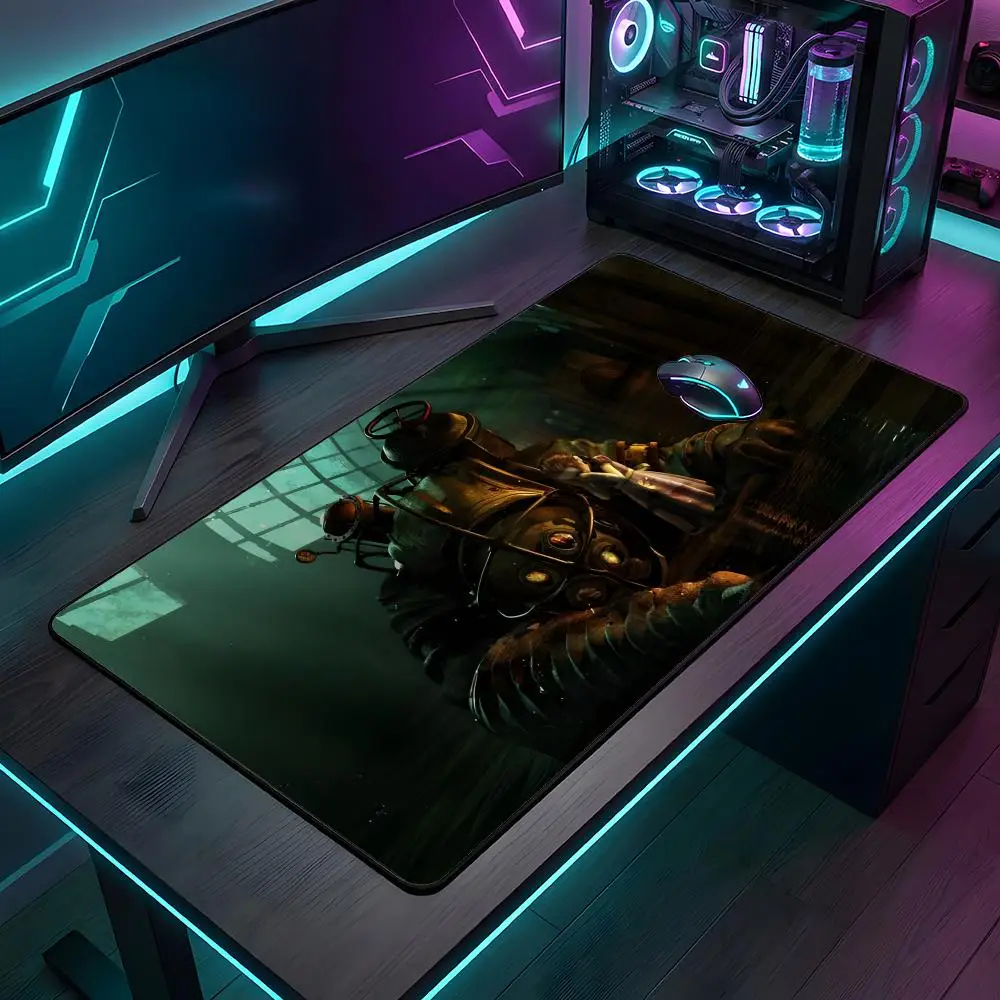 

1pc anime B-bioShock 4 Mouse Pad Mousepad Large Gaming LockEdge Thickened Computer Keyboard Table Desk Mat
