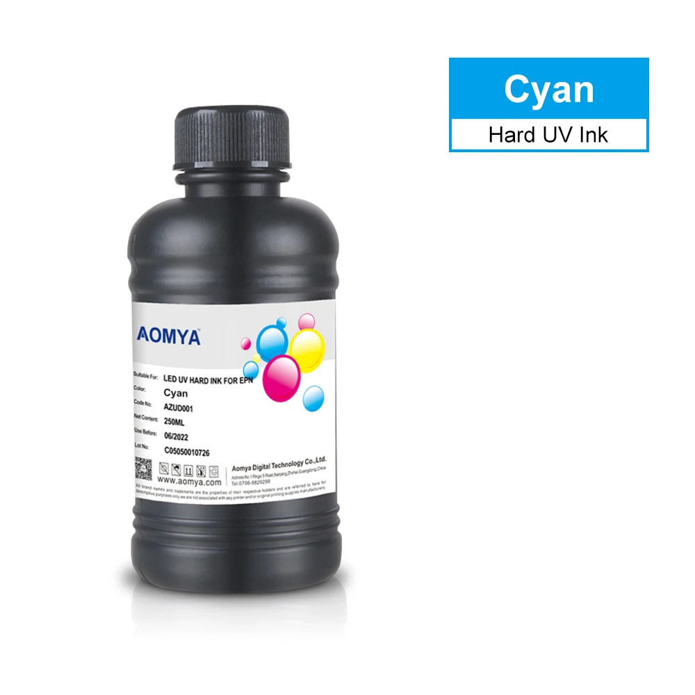 Aomya 5*250ml LED UV Ink For Epson L800 L805 L1800 R280 R290 R330 1390 1400 1410 For DX5 DX6 DX7 Printhead Universal UV Printer