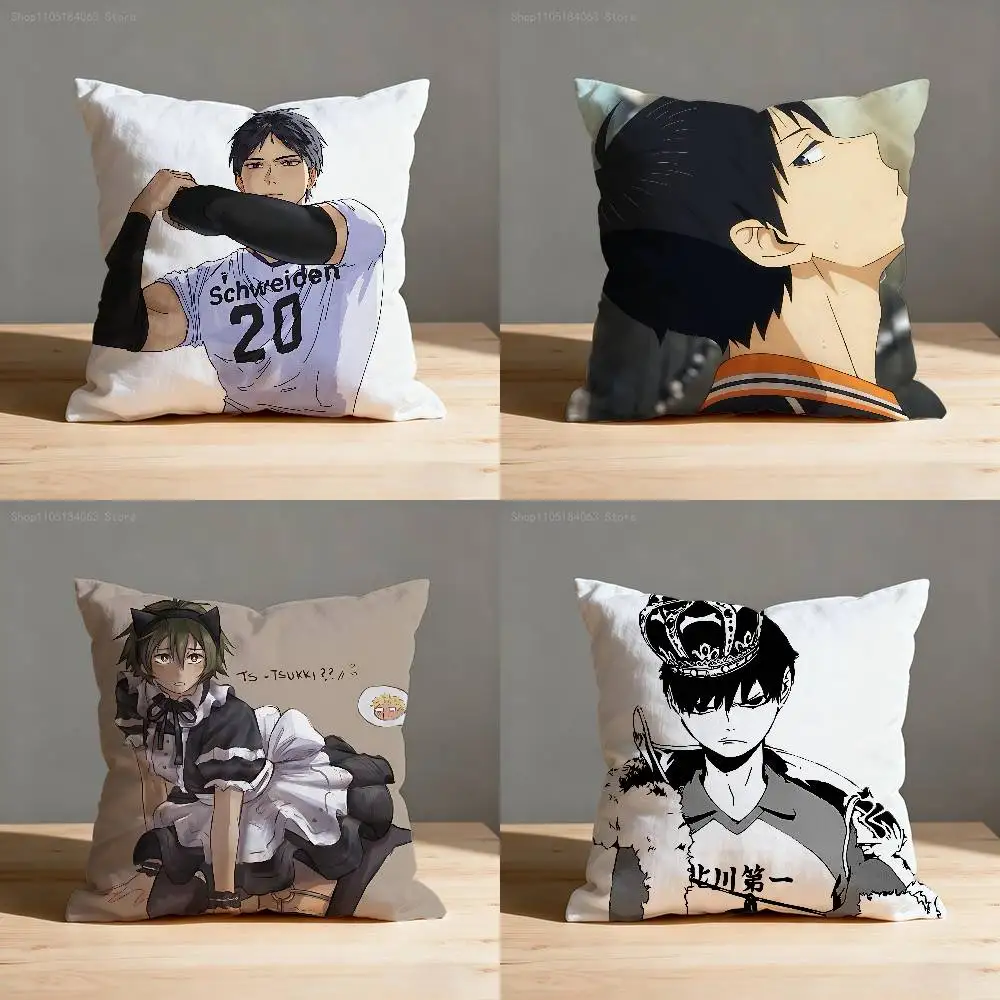 

T-Tobio K-Kageyama Pillow Case For Sofa Decor Car Office Room Printing Cushion Cover Decorations and Protector
