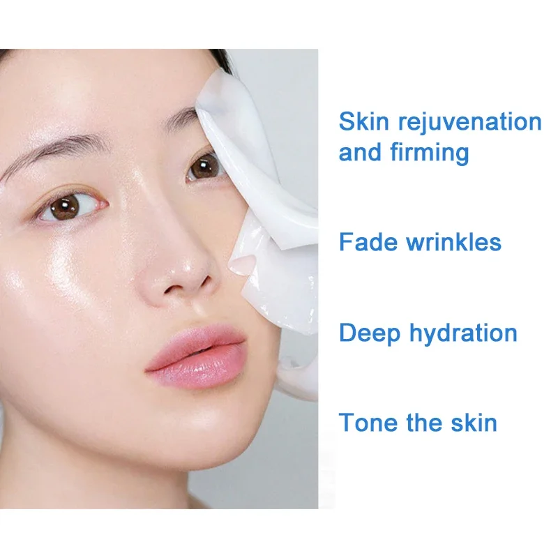 New Collagen Hydrogel Facial Mask Deep Moisturizing Facial Mask Cloth Deep Moisturizing Skin Soft Facial Mask 1/3/5/10/20pcs