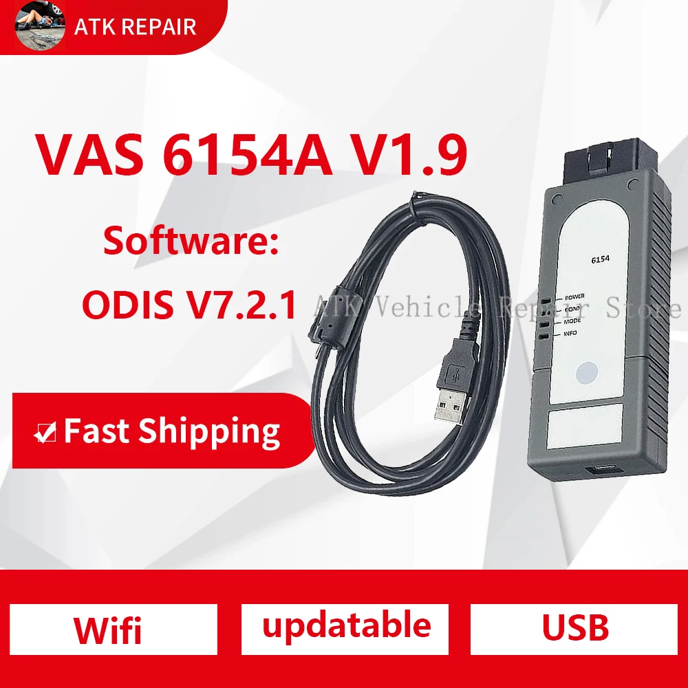 OD-IS V7.2.1 VA-S 6154 V1.9 WIFI Firmware Version OBD For V-w/For Au-di/For Sko-da Diagnostic Programming Tool Speciality Tester