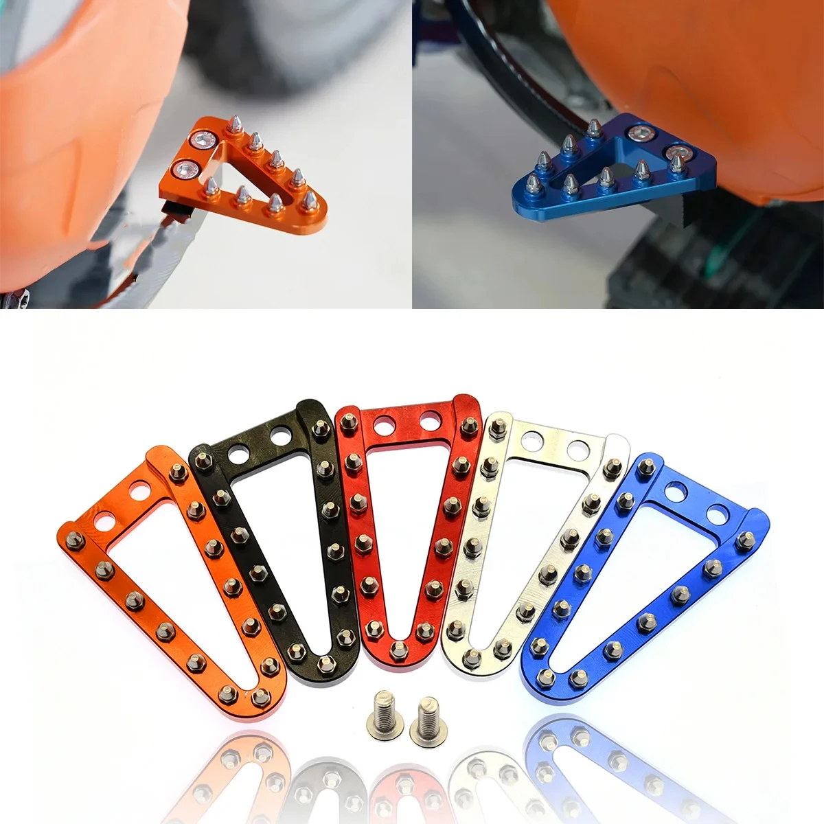 68mm CNC Rear Brake Pedal Step Plate Tip For KTM SX SXF EXC EXCF XC XCF XCW XCFW TC TE 2008 2009 2010 2011 2012 2013 2014-2016