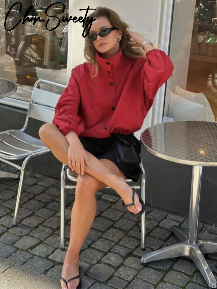 سترات نسائية خفيفة الوزن غير رسمية مع سحاب واحد الصدر وأكمام طويلة معاطف فضفاضة للسيدات لخريف 2025 ملابس خارجية جديدة للسيدات