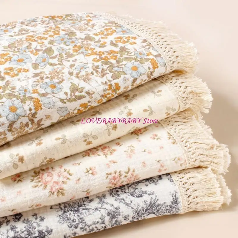 

Хлопковые пеленки обернуть детское одеяло 2-слойное полотенце для новорожденных с бахромой с краем