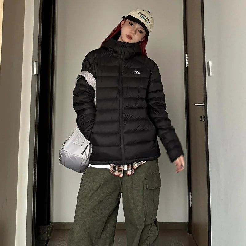 Lightweight Short Cotton Jacket Autumn Winter New Style Warmth Hooded Fashionable Versatile Outerwear for Women Korean Style