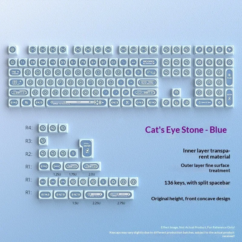 Blue keycap original factory small complete set mechanical keyboard heat sublimation customization