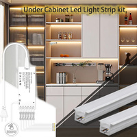 Under Cabinet Led Light Strip kit Bulkhead Touch Switch Dimmer DC12V 3M 5M 10M Cuttable Soft Neon Strip Warmwhite 3000K 6000K