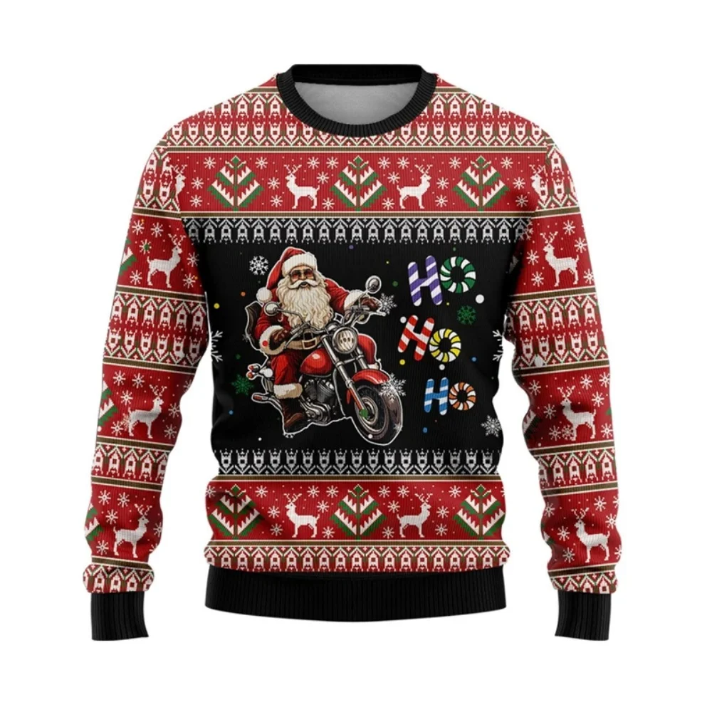 

2025 New Santa Sports Graphic Jersey Christmas Soccer Tennis Skiing Ugly sweater Cute Boys Girls 3d pullover Christmas boys and