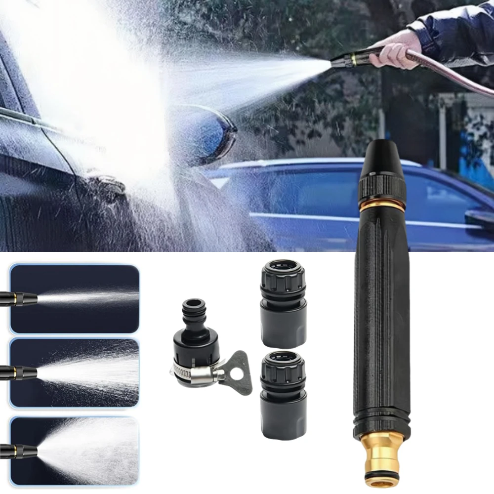 High Pressure Water Gun For Car Washing, Garden Watering, Floor Cleaning, Adjustable Nozzle Sprayer Washer Pipe Tool Sprinkler