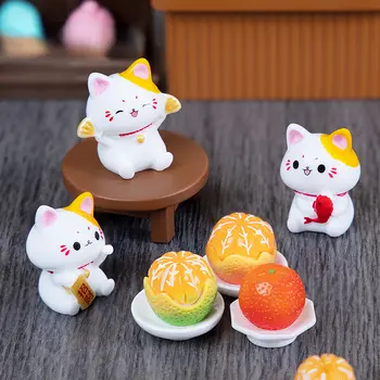 st Lucky Zhaocai Cat Fortune Cat Figure samlarobjekt Fortune Decor Ornaments Lucky Cat Minifigure Collection Car Room Dekor 12 best sales Hell cat car - №12