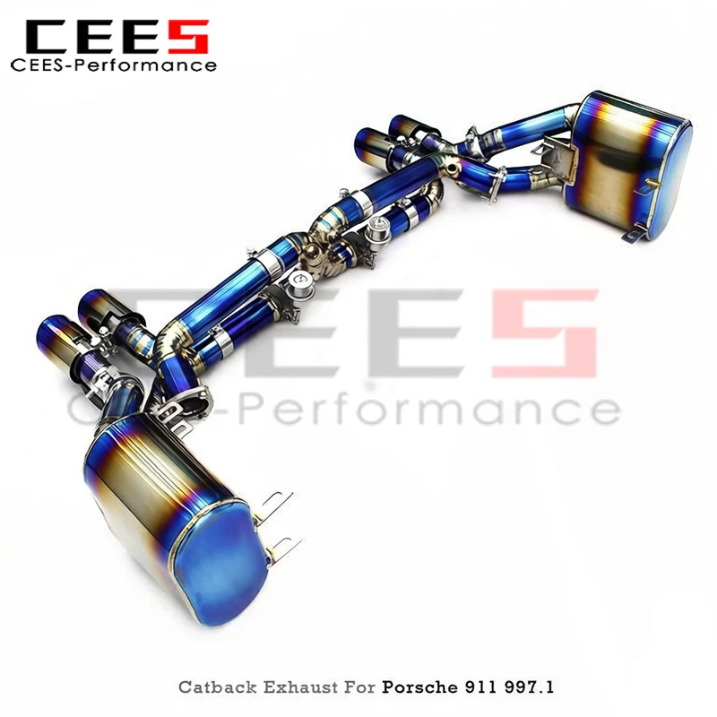 

CEES Catback Exhaust System for PORSCHE 911 997.1/997.2 Carrera 4S 3.6L 3.8L 2004-2012 Exhaust Pipe Valvetronic Muffler