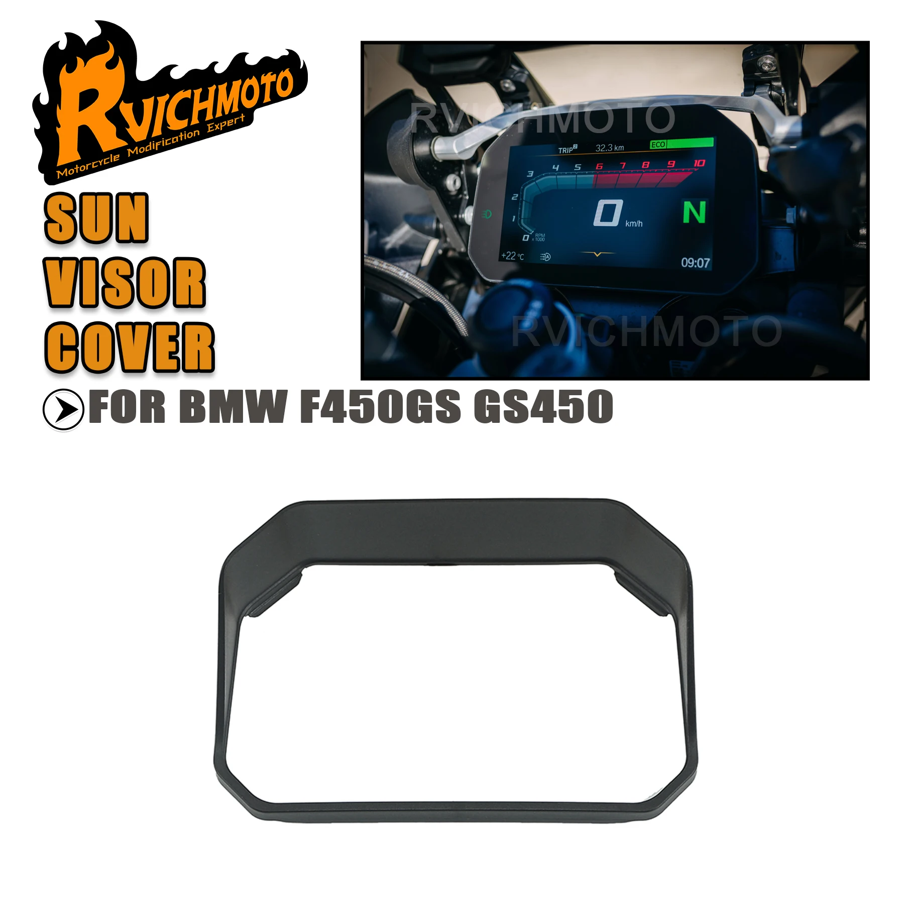 F450GS Motorcycle Sun Visor Cover Instrument Screen Sunshade Guard Protection Dashboard For BMW F450GS F450 f450GS GS 2024-2026
