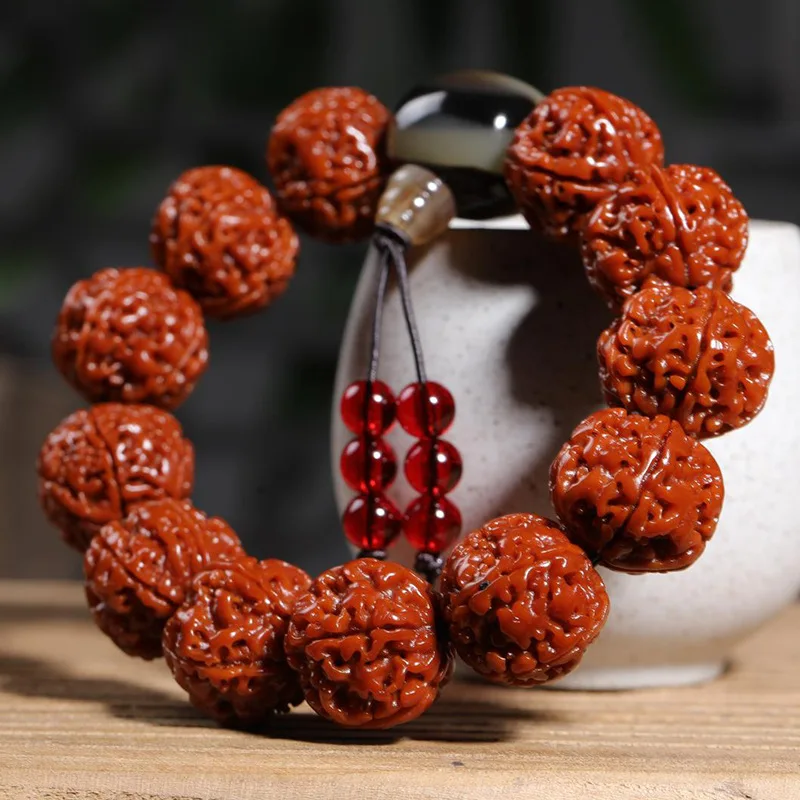 DIYBracelet Machine Brush Rudraksha Wenwan, Traditional Chinese Handcraft Ornament Factory Wholesale Specifications2.0Left and R