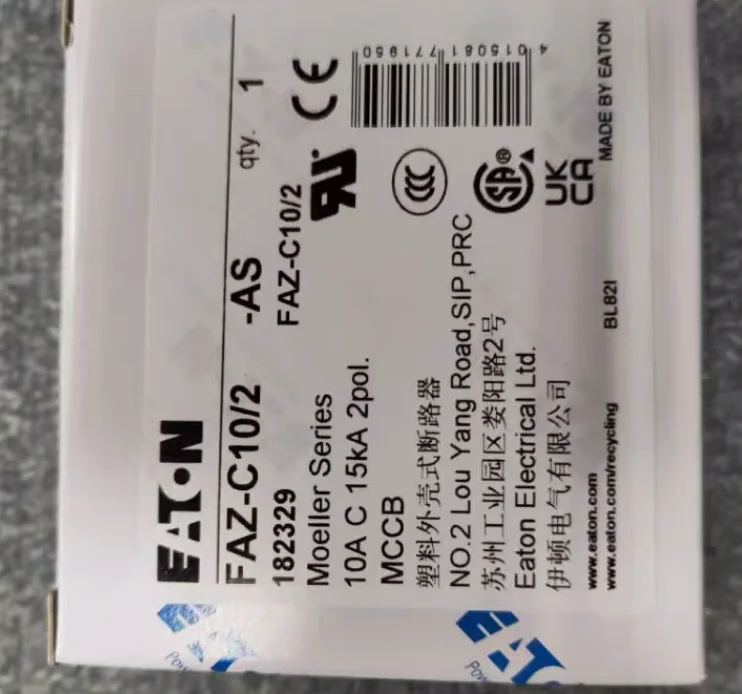 New original EATON miniature Circuit Breaker FAZ-C10/2